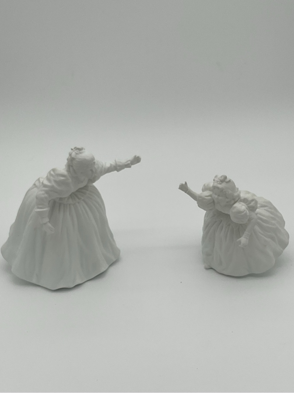 Department 56 Silhouettes White Porcelain Lady Figurine Pair